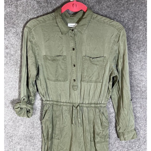Old Navy Long Sleeve Jogger Leg Utility Jumpsuit Girls Size XL 14 Green Pockets - Picture 6 of 16
